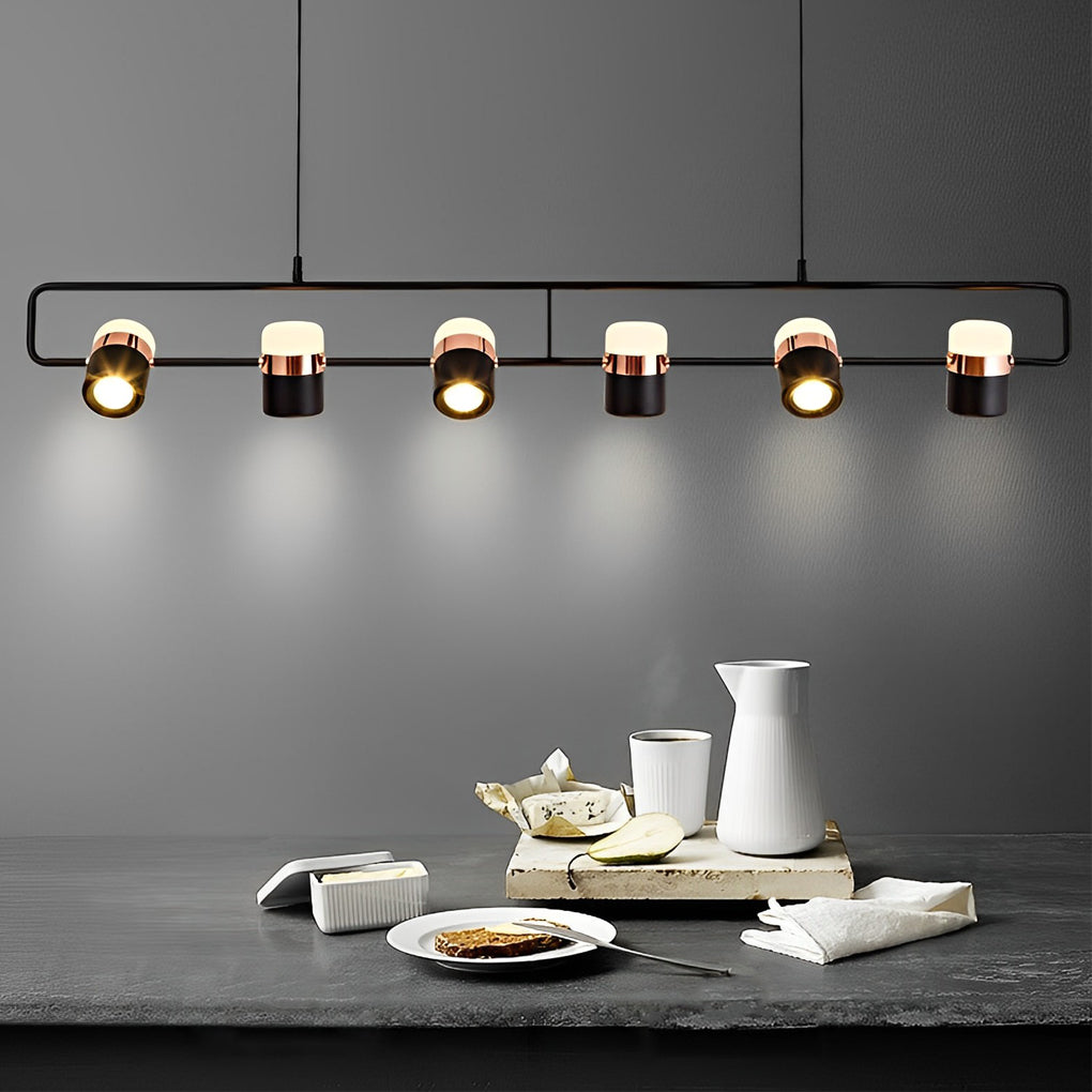 Modern Rotatable LED Nordic Chandelier Electroplated Metal Pendant Light for Dining Room