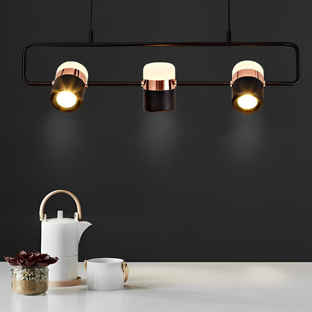Modern Rotatable LED Nordic Chandelier Electroplated Metal Pendant Light for Dining Room