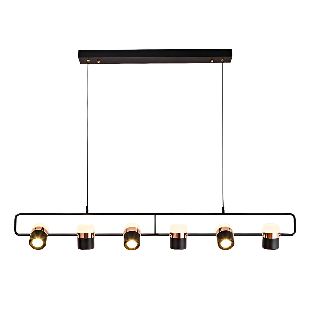 Modern Rotatable LED Nordic Chandelier Electroplated Metal Pendant Light for Dining Room