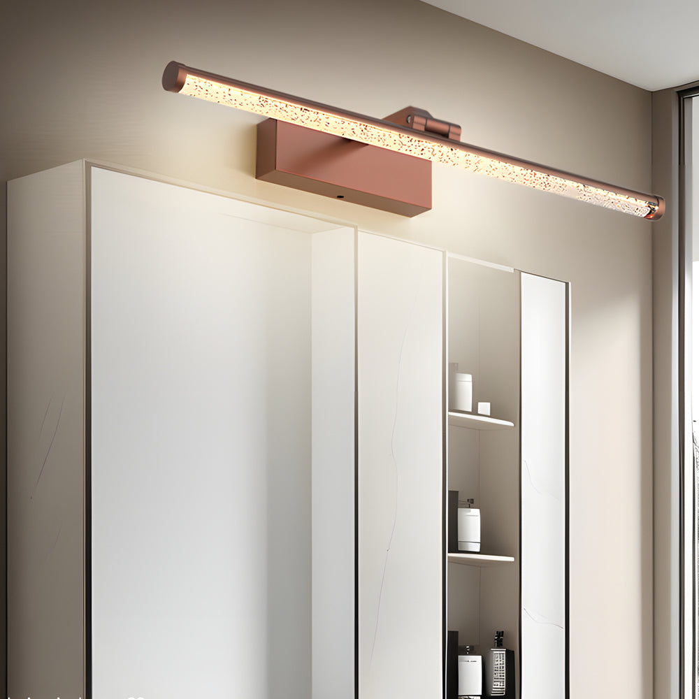 Modern Rotatable Seeded Acrylic LED Vanity Light Dimmable Bathroom Wall Sconce