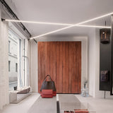 Modern Rotatable Skyline Linear LED Ceiling Light Slim Adjustable Steel Strip Fixture for Home