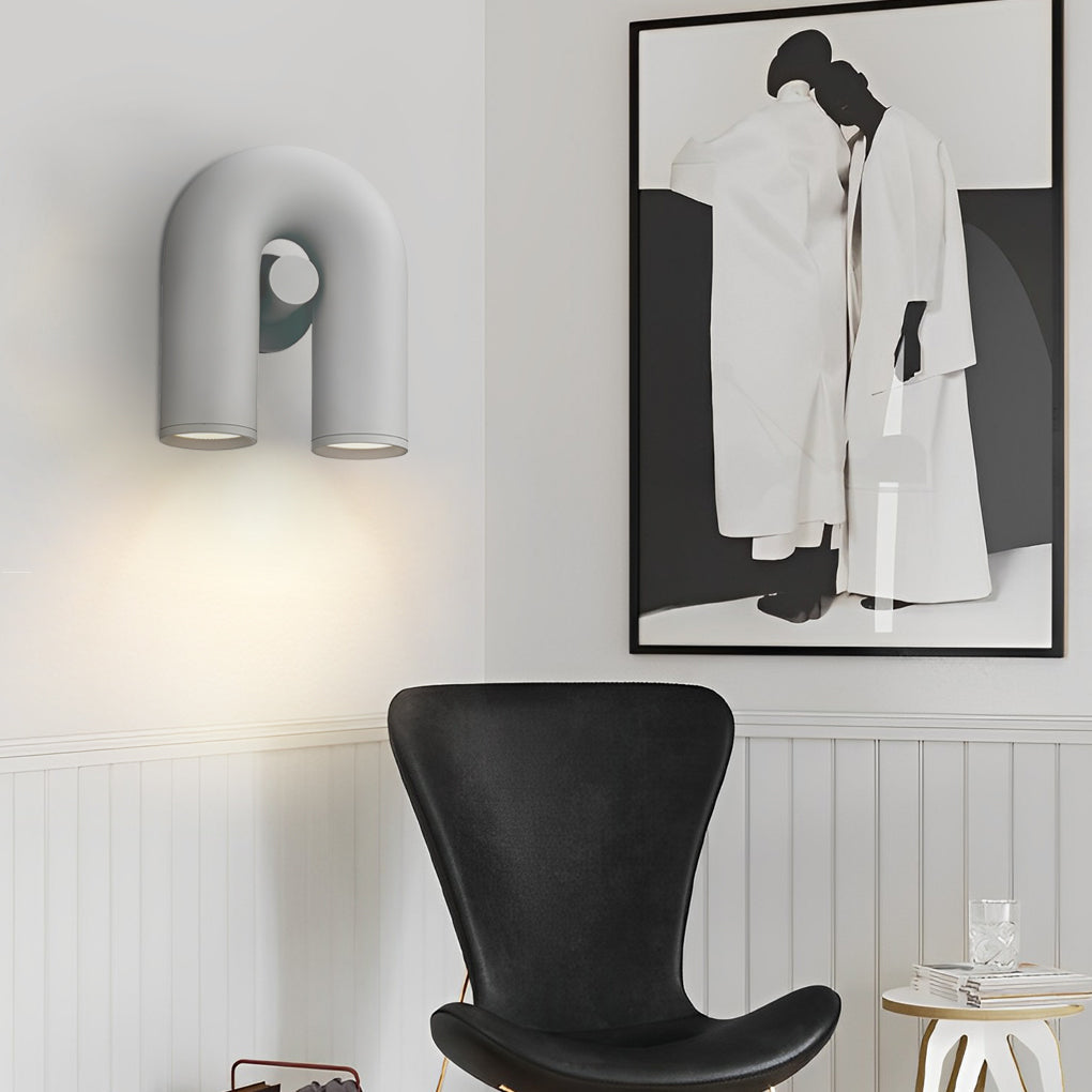 Modern Rotatable U Shaped LED Wall Lamp Nordic Style Industrial Water Pipe Sconce Lighting