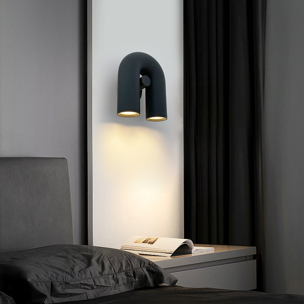 Modern Rotatable U Shaped LED Wall Lamp Nordic Style Industrial Water Pipe Sconce Lighting