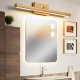 Modern Rotatable Wood LED Bathroom Vanity Light Adjustable 3 Color Temperature Dimming Fixture