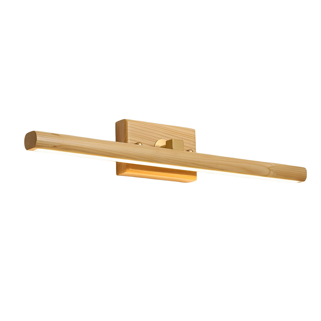 Modern Rotatable Wood LED Bathroom Vanity Light Adjustable 3 Color Temperature Dimming Fixture