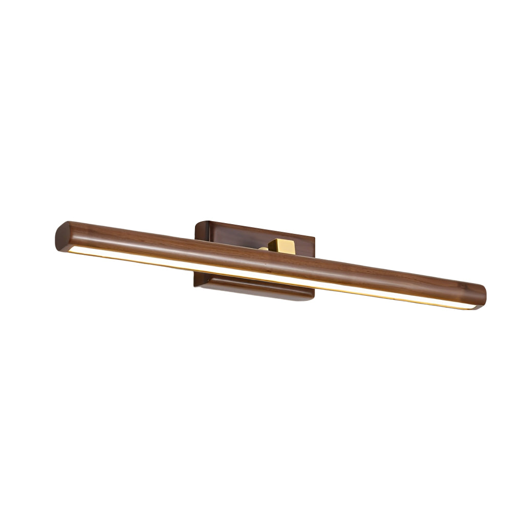 Modern Rotatable Wood LED Bathroom Vanity Light Adjustable 3 Color Temperature Dimming Fixture