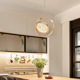 Modern Rotating Acrylic LED Chandelier with 3 Color Dimming for Dining Room and Living Room