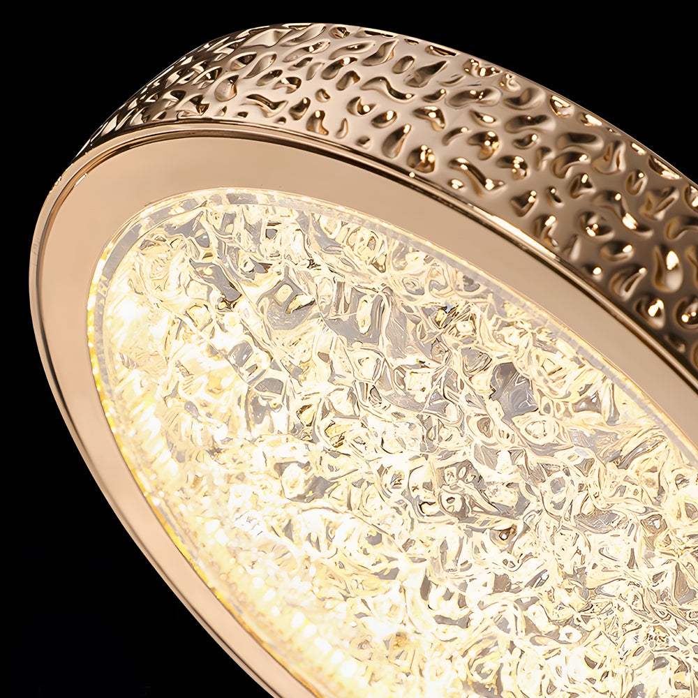 Modern Rotating Acrylic LED Chandelier with 3 Color Dimming for Dining Room and Living Room