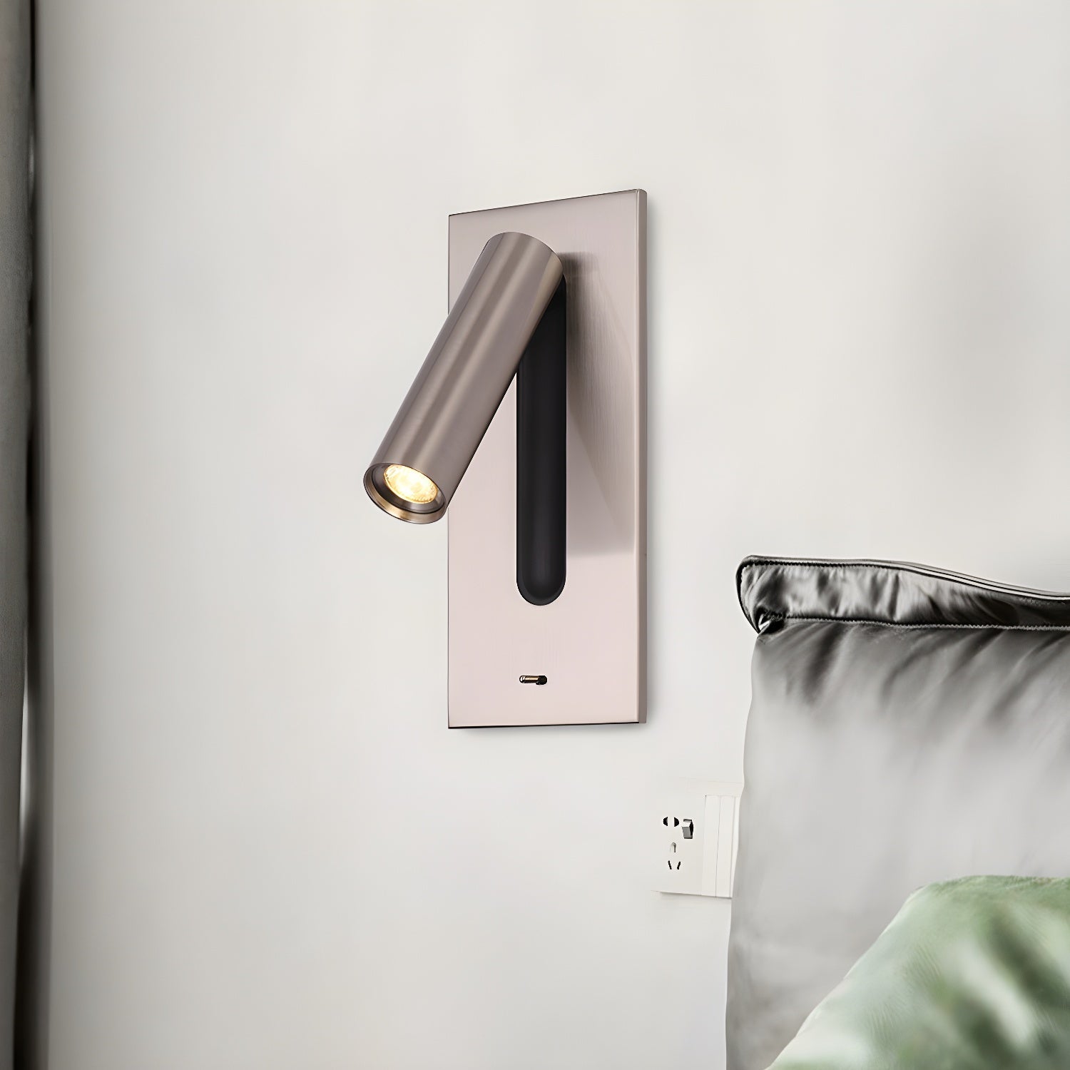 Modern Rotating LED Wall Sconce Adjustable Minimalist Bedside Reading Light Fixture