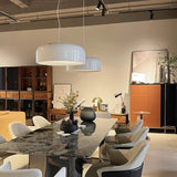 Modern Round Aluminum Pendant Light with Soft Diffused Illumination for Contemporary Interior Decor