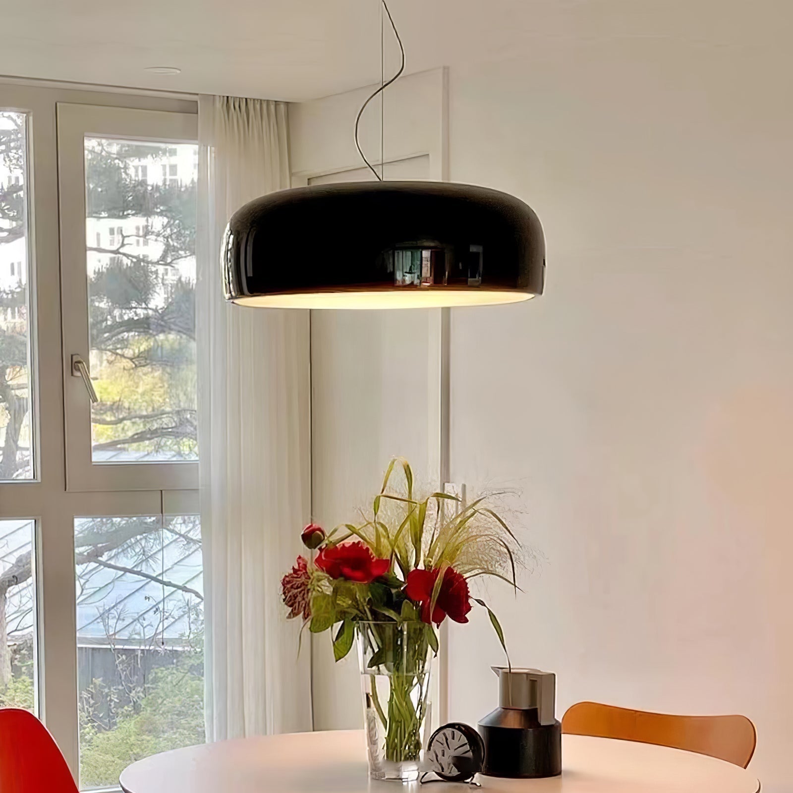 Modern Round Aluminum Pendant Light with Soft Diffused Illumination for Contemporary Interior Decor
