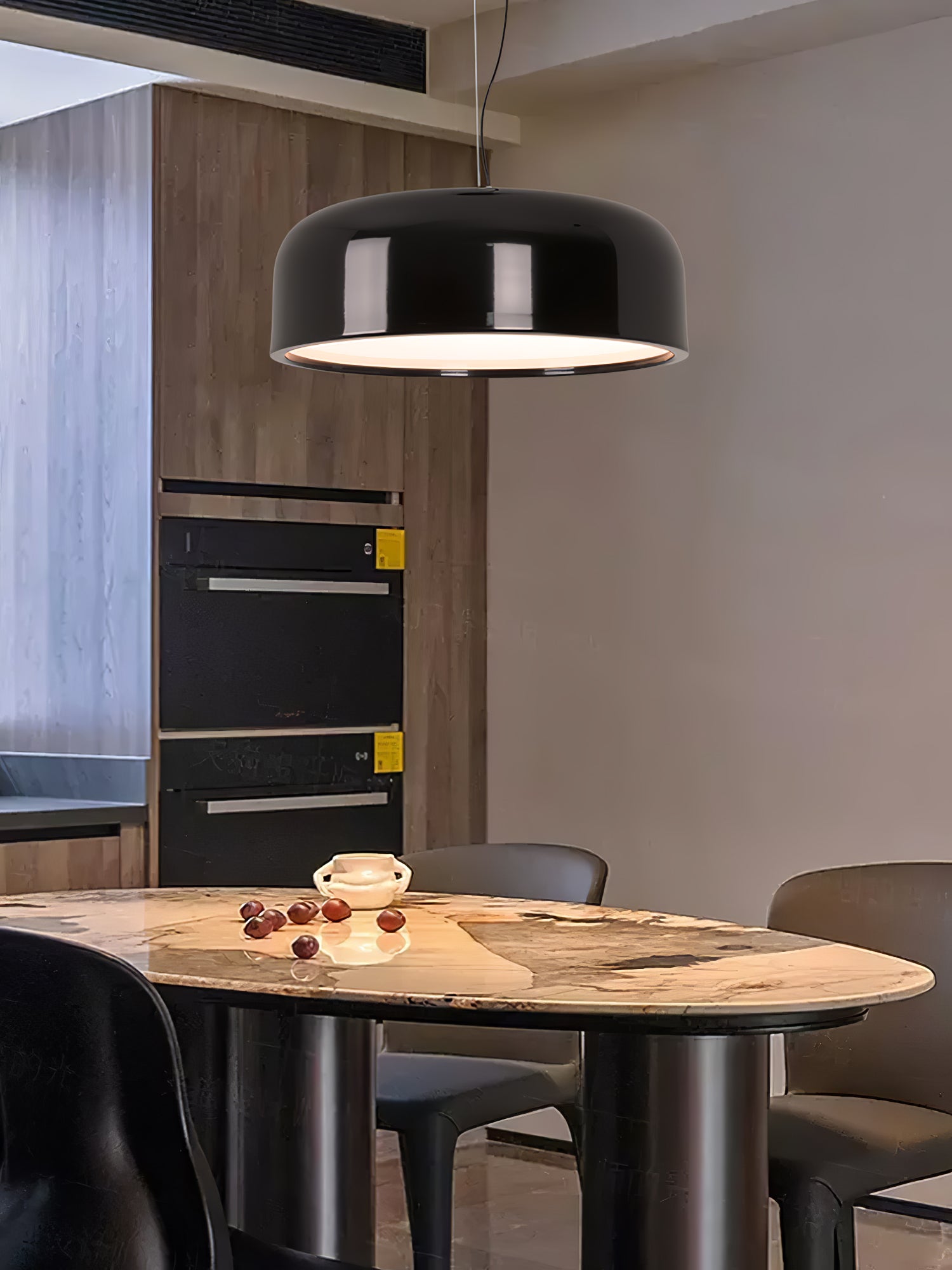 Modern Round Aluminum Pendant Light with Soft Diffused Illumination for Contemporary Interior Decor