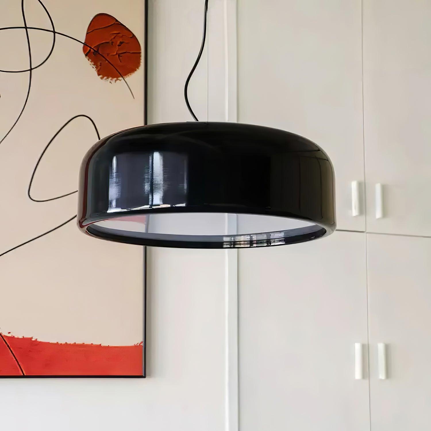 Modern Round Aluminum Pendant Light with Soft Diffused Illumination for Contemporary Interior Decor