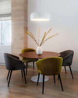 Modern Round Aluminum Pendant Light with Soft Diffused Illumination for Contemporary Interior Decor