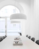 Modern Round Aluminum Pendant Light with Soft Diffused Illumination for Contemporary Interior Decor
