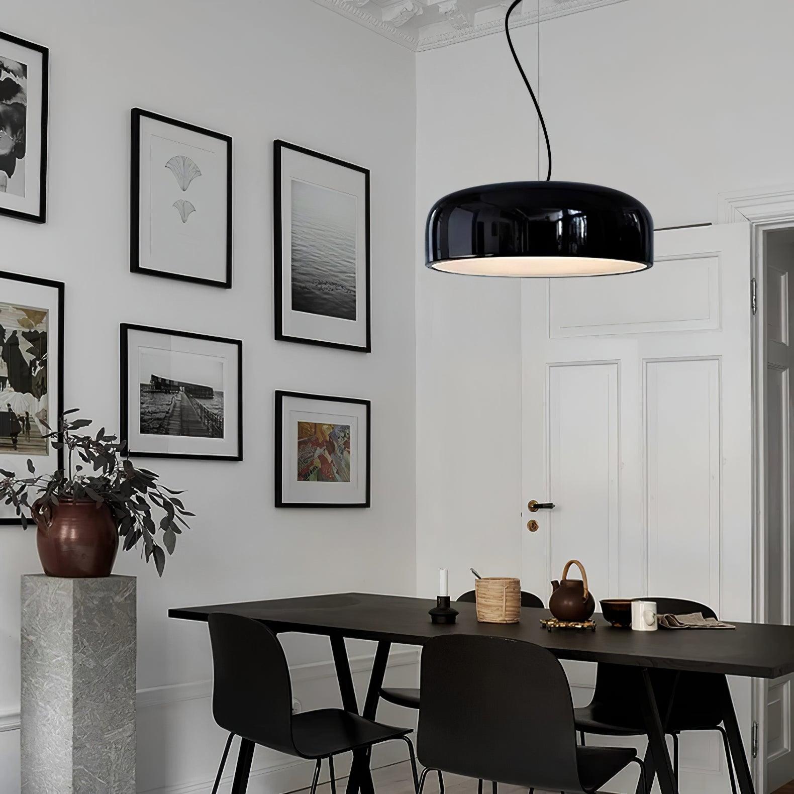 Modern Round Aluminum Pendant Light with Soft Diffused Illumination for Contemporary Interior Decor