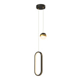 Modern Round and Oval Ring LED Pendant Light with Starry Sky Projection and 3 Color Dimming