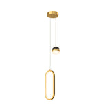 Modern Round and Oval Ring LED Pendant Light with Starry Sky Projection and 3 Color Dimming