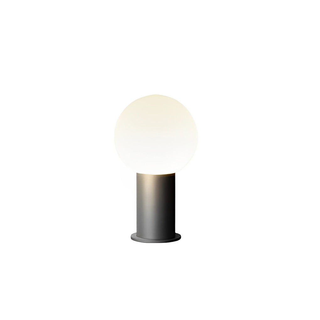 Modern Round Ball LED Outdoor Pathway Lights Waterproof Black Stainless Steel Landscape Garden Lamp