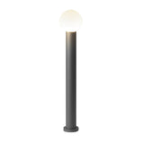 Modern Round Ball LED Outdoor Pathway Lights Waterproof Black Stainless Steel Landscape Garden Lamp