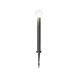 Modern Round Ball LED Outdoor Pathway Lights Waterproof Black Stainless Steel Landscape Garden Lamp