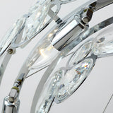 Modern Round Bubble Crystal Chandelier Silver Electroplated Metal Hanging Lamp for Dining Room