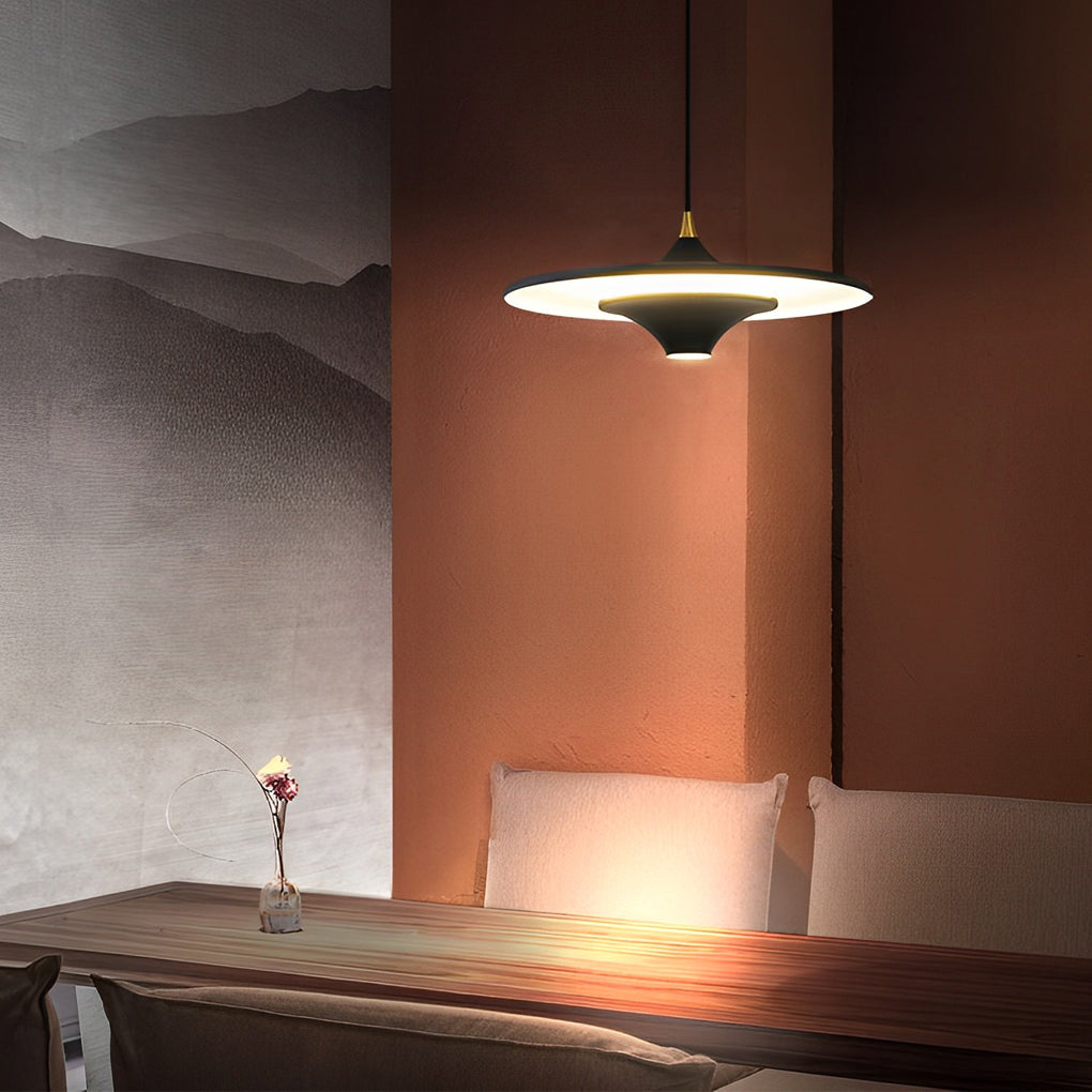 Modern Round COB LED Pendant Light Adjustable Nordic Hanging Lamp for Dining Room