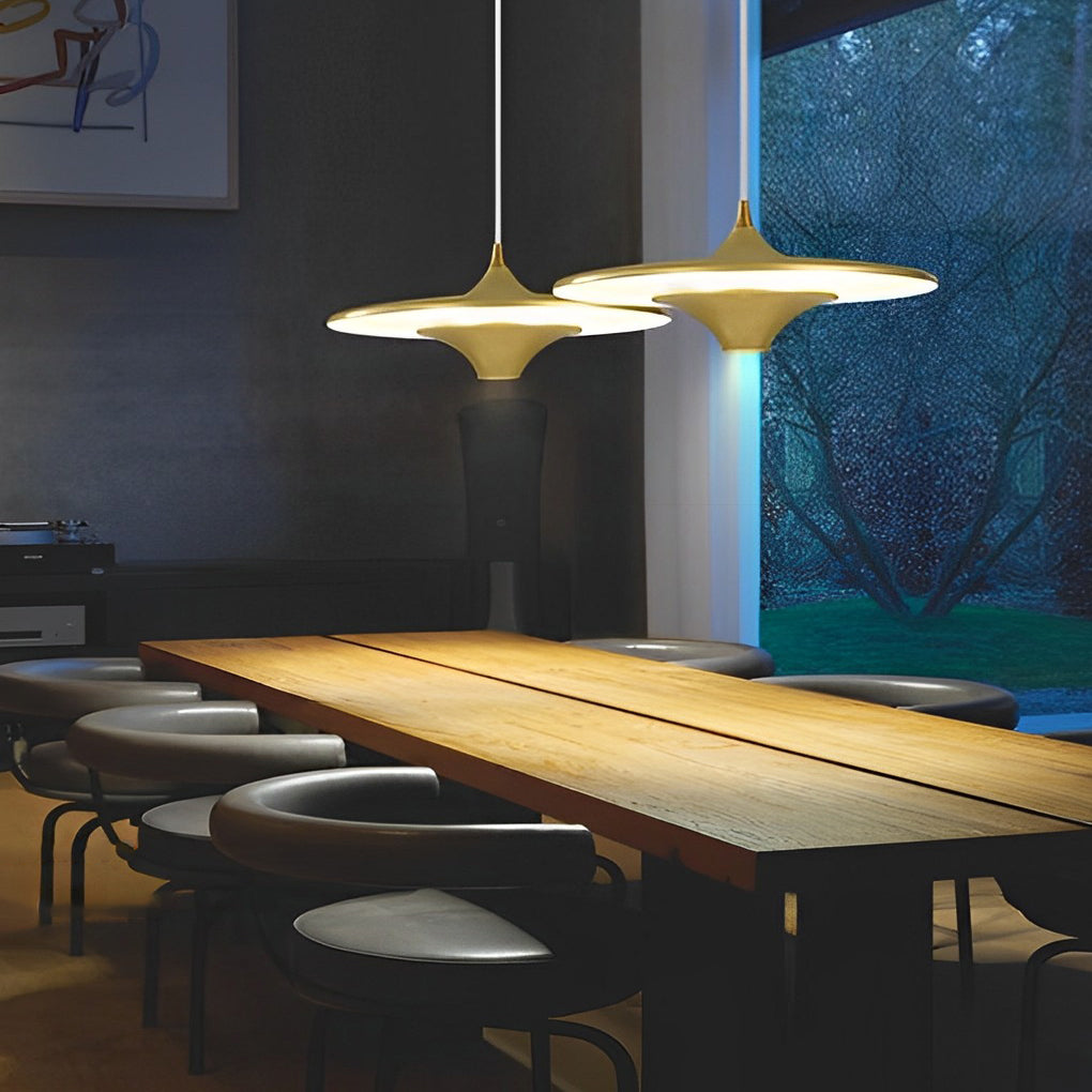Modern Round COB LED Pendant Light Adjustable Nordic Hanging Lamp for Dining Room