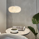 Modern Round Crystal Drum LED Pendant Light with 3 Color Dimming Chrome Finish
