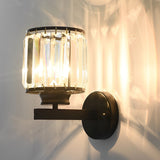 Modern Round Crystal Glass Wall Sconce Plug In Luxury Postmodern Lighting for Bedroom