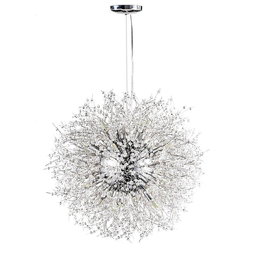 Modern Round Crystal LED Pendant Light Elegant Antique Chandelier for Dining and Living Rooms