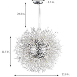 Modern Round Crystal LED Pendant Light Elegant Antique Chandelier for Dining and Living Rooms