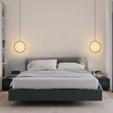 Modern Round Dual LED Pendant Light with Acrylic Shade for Living Room and Dining Area