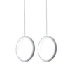 Modern Round Dual LED Pendant Light with Acrylic Shade for Living Room and Dining Area