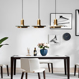 Modern Round Flying Saucer LED Pendant Light Electroplated Iron Kitchen Island Hanging Lamp