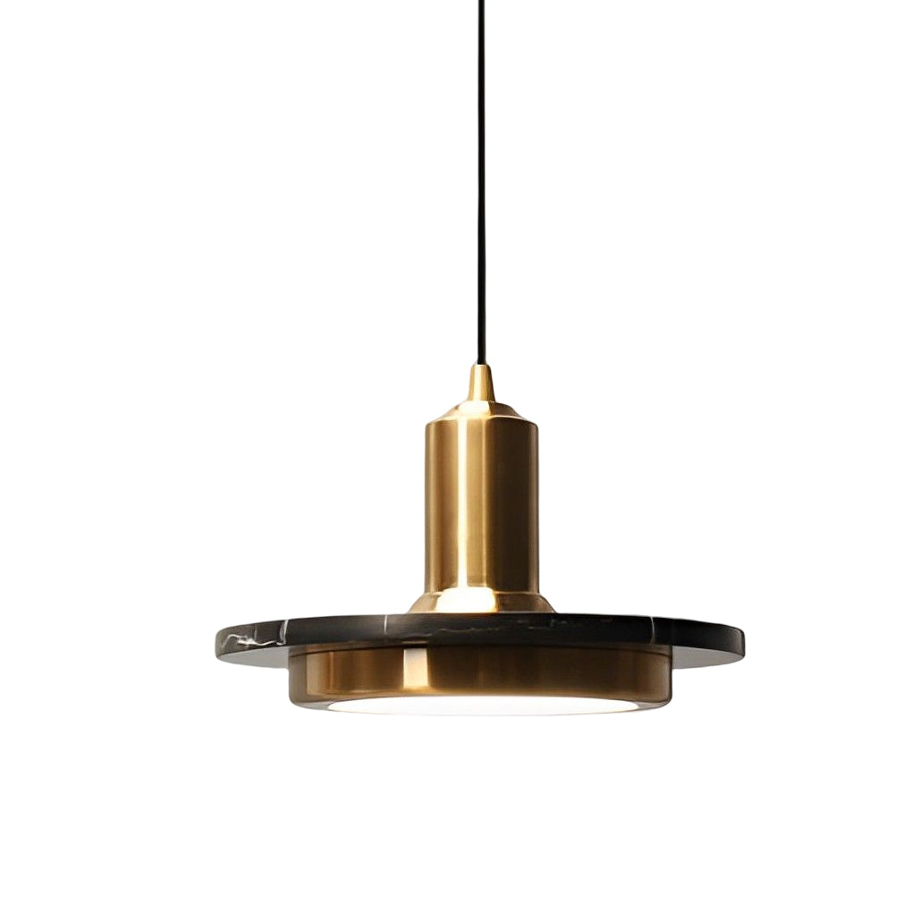 Modern Round Flying Saucer LED Pendant Light Electroplated Iron Kitchen Island Hanging Lamp