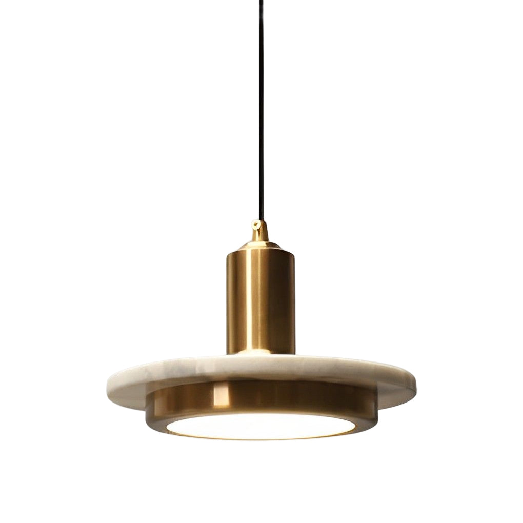 Modern Round Flying Saucer LED Pendant Light Electroplated Iron Kitchen Island Hanging Lamp