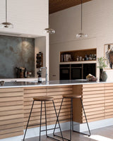 Modern Round Glass and Brass Pendant Light Fixture for Contemporary Interior Lighting