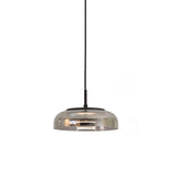 Modern Round Glass and Brass Pendant Light Fixture for Contemporary Interior Lighting