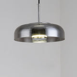 Modern Round Glass and Brass Pendant Light Fixture for Contemporary Interior Lighting