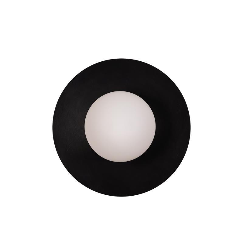 Modern Round Glass Art Sconce Wall Lamp Celestial Moon Design for Hallway and Bedroom