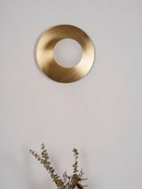 Modern Round Glass Art Sconce Wall Lamp Celestial Moon Design for Hallway and Bedroom