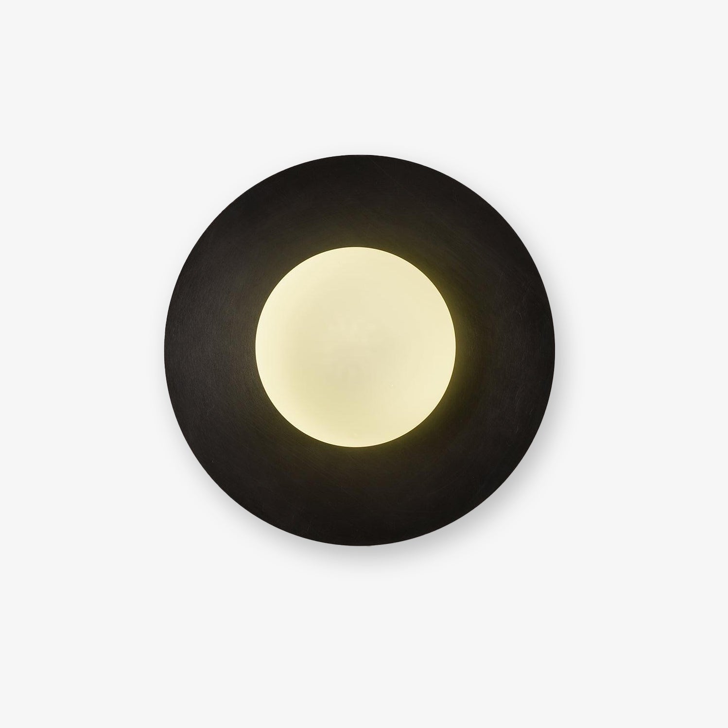 Modern Round Glass Art Sconce Wall Lamp Celestial Moon Design for Hallway and Bedroom