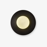 Modern Round Glass Art Sconce Wall Lamp Celestial Moon Design for Hallway and Bedroom