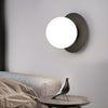Modern Round Glass Ball Wall Sconce 12W LED Indoor Lighting for Bedroom Bedside and Living Room