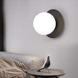 Modern Round Glass Ball Wall Sconce 12W LED Indoor Lighting for Bedroom Bedside and Living Room