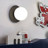 Modern Round Glass Ball Wall Sconce 12W LED Indoor Lighting for Bedroom Bedside and Living Room