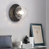 Modern Round Glass Ball Wall Sconce 12W LED Indoor Lighting for Bedroom Bedside and Living Room
