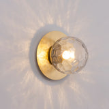 Modern Round Glass Ball Wall Sconce 12W LED Indoor Lighting for Bedroom Bedside and Living Room