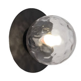Modern Round Glass Ball Wall Sconce 12W LED Indoor Lighting for Bedroom Bedside and Living Room